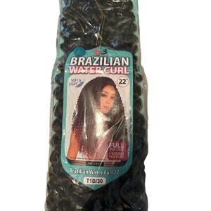 NIP Brazilian Water Curl Hair Extnesion Curls Waves 22" Long Soft and Light